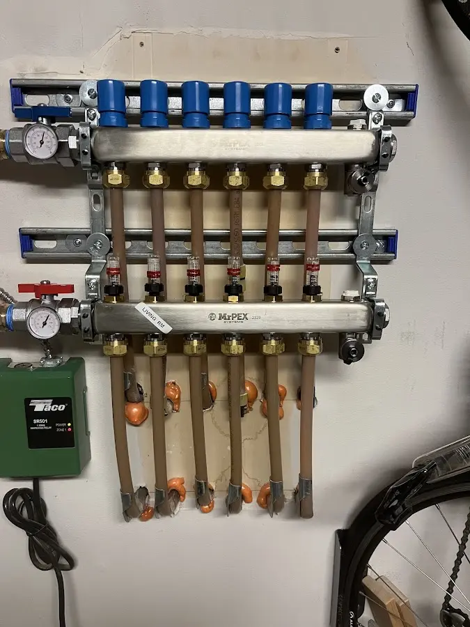 Plumber performing Gas Line Installation at a residential property in Elberton